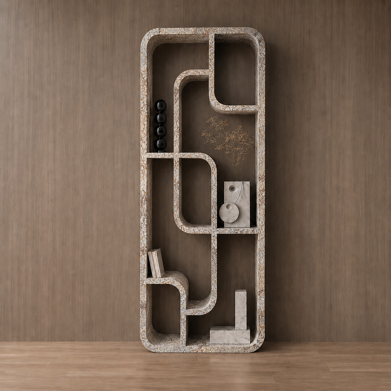 Noir Path Bookshelf - Beige brown Aurex