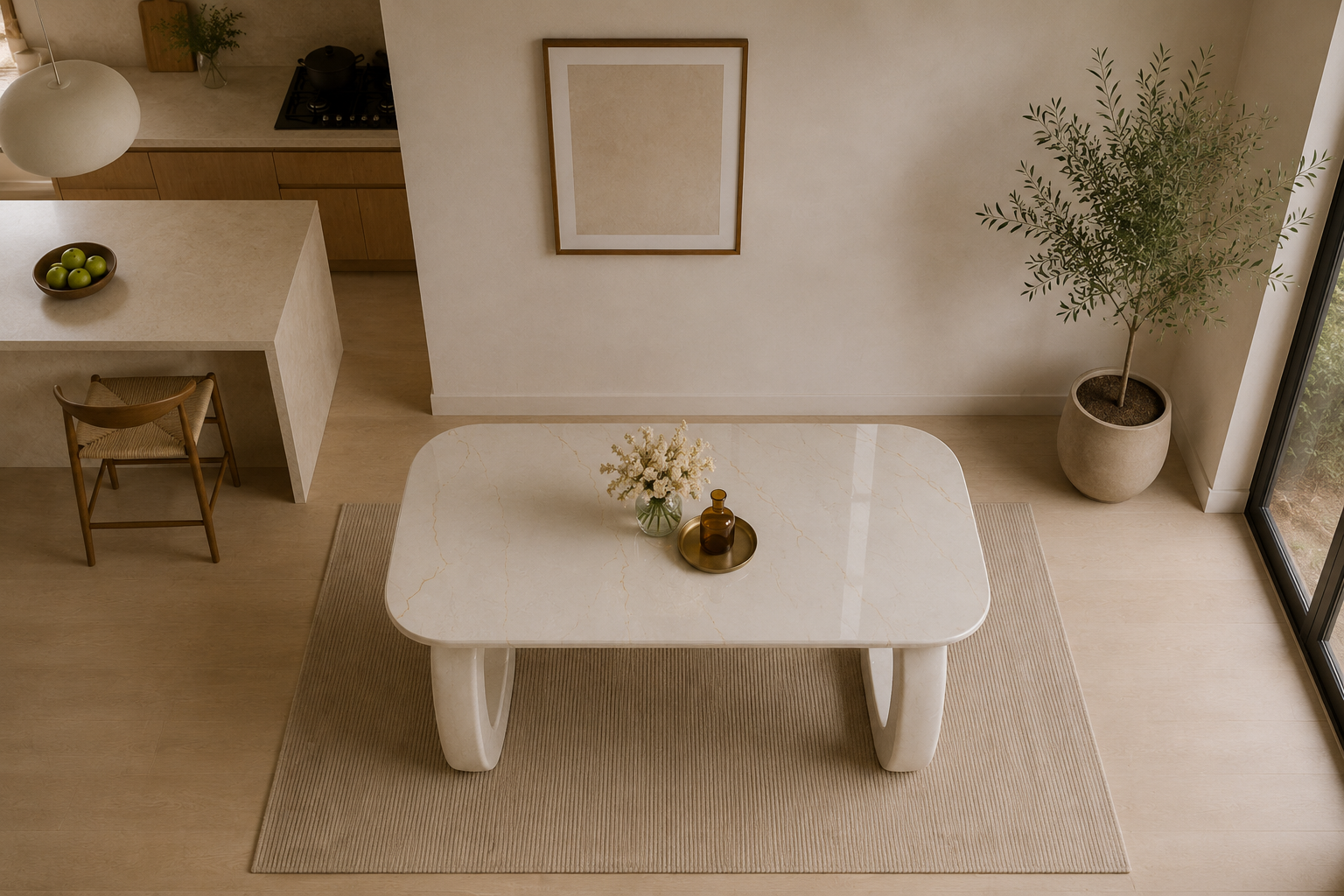 Aurelia Arch Dining Table - Botticino Oro
