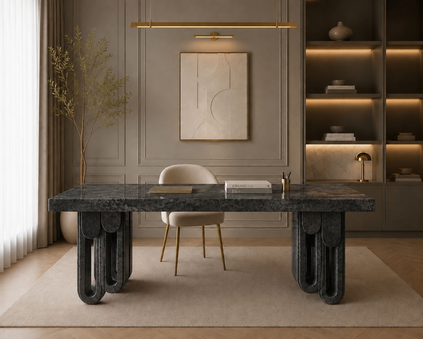 Aureline Sculptural Desk