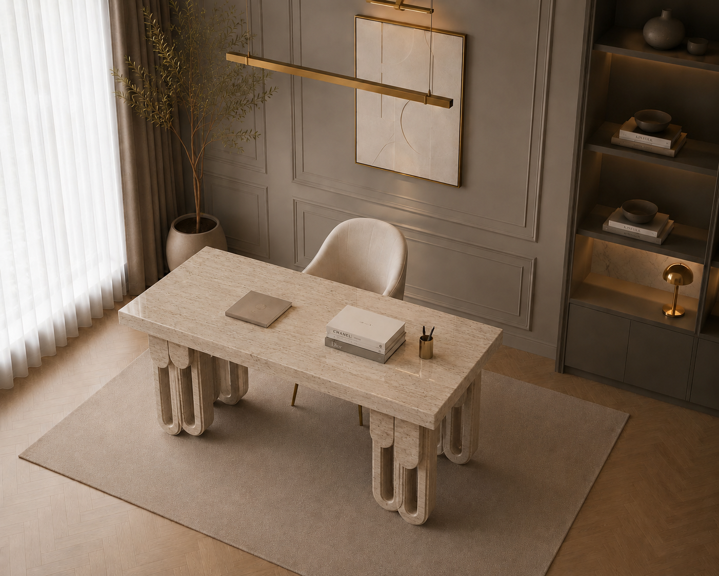 Aureline Sculptural Desk - View 2