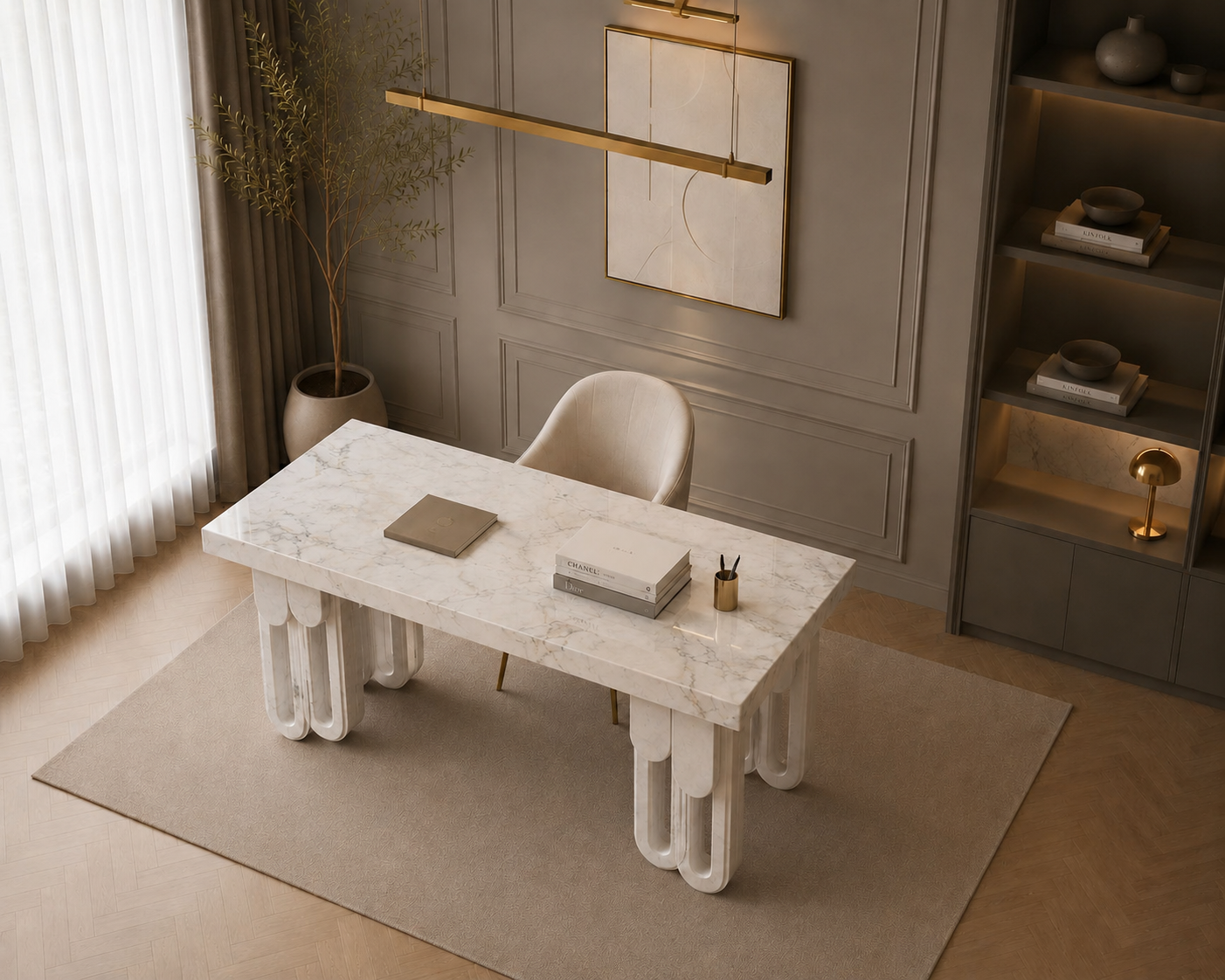 Aureline Sculptural Desk - View 2