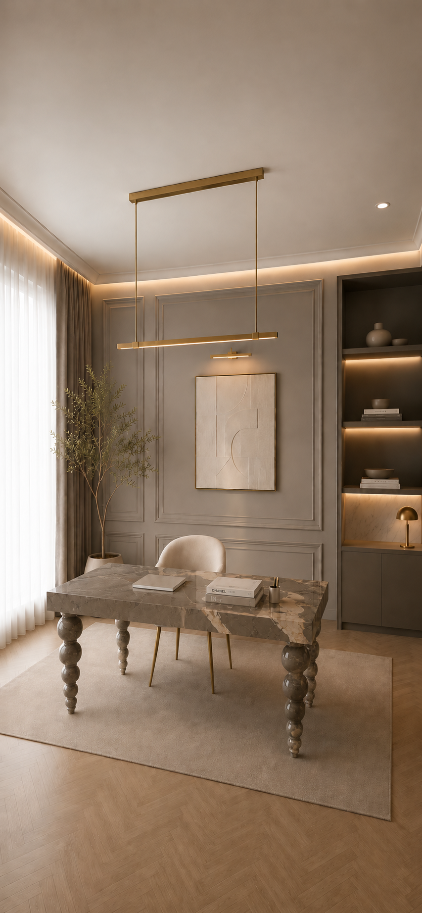 Ivory Crest Executive Desk - View 4
