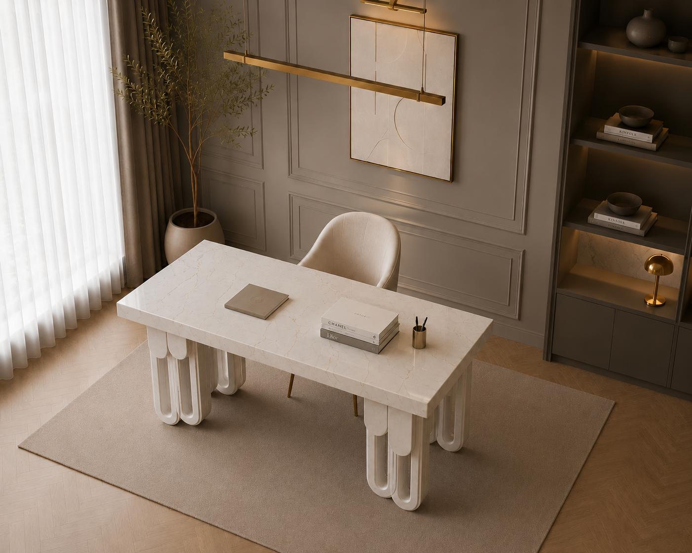 Aureline Sculptural Desk - View 2