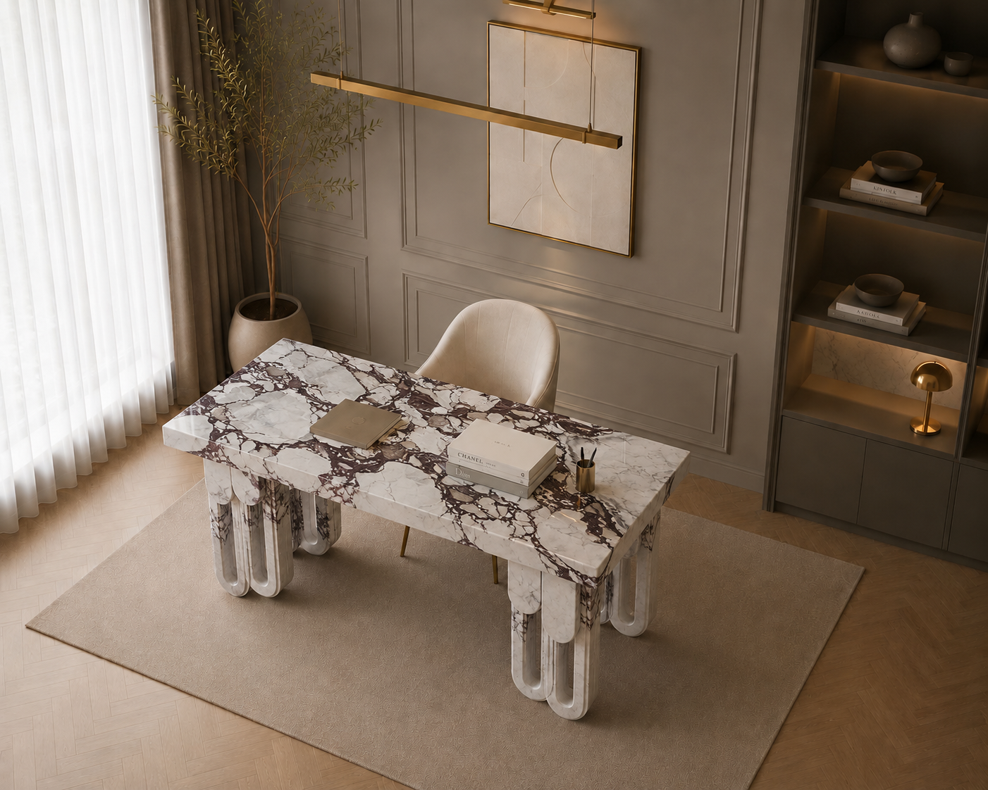 Aureline Sculptural Desk - View 2