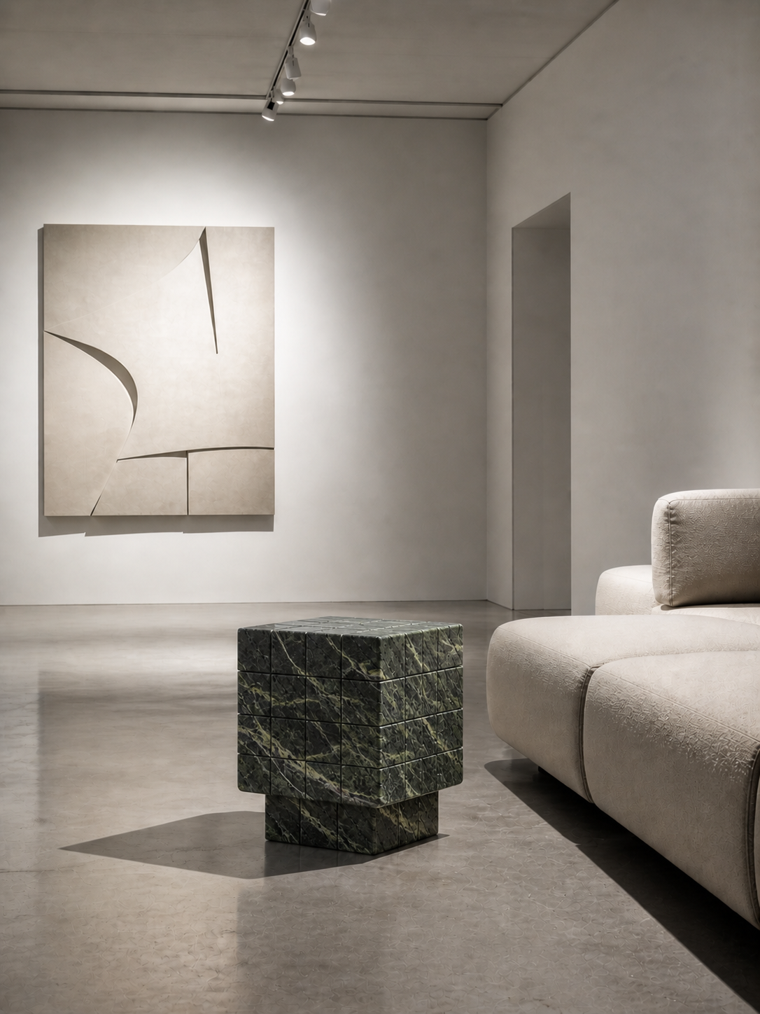 Cubrixa Side Table - Aurelian green Vein