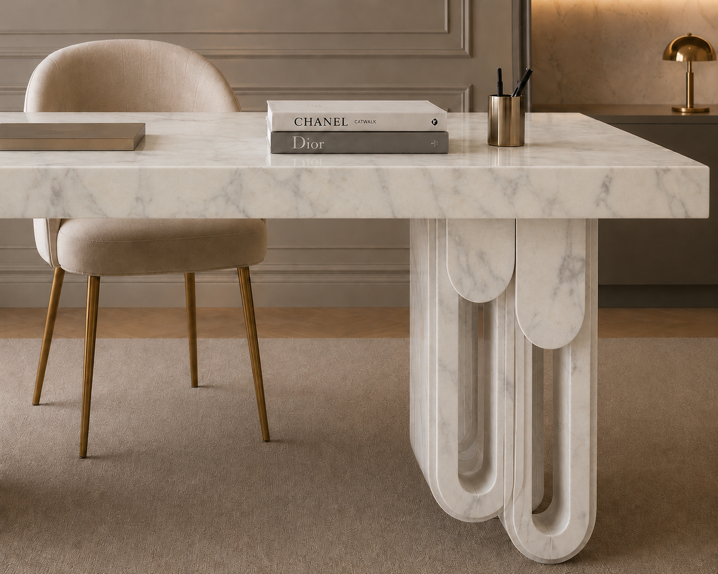 Aureline Sculptural Desk - View 3