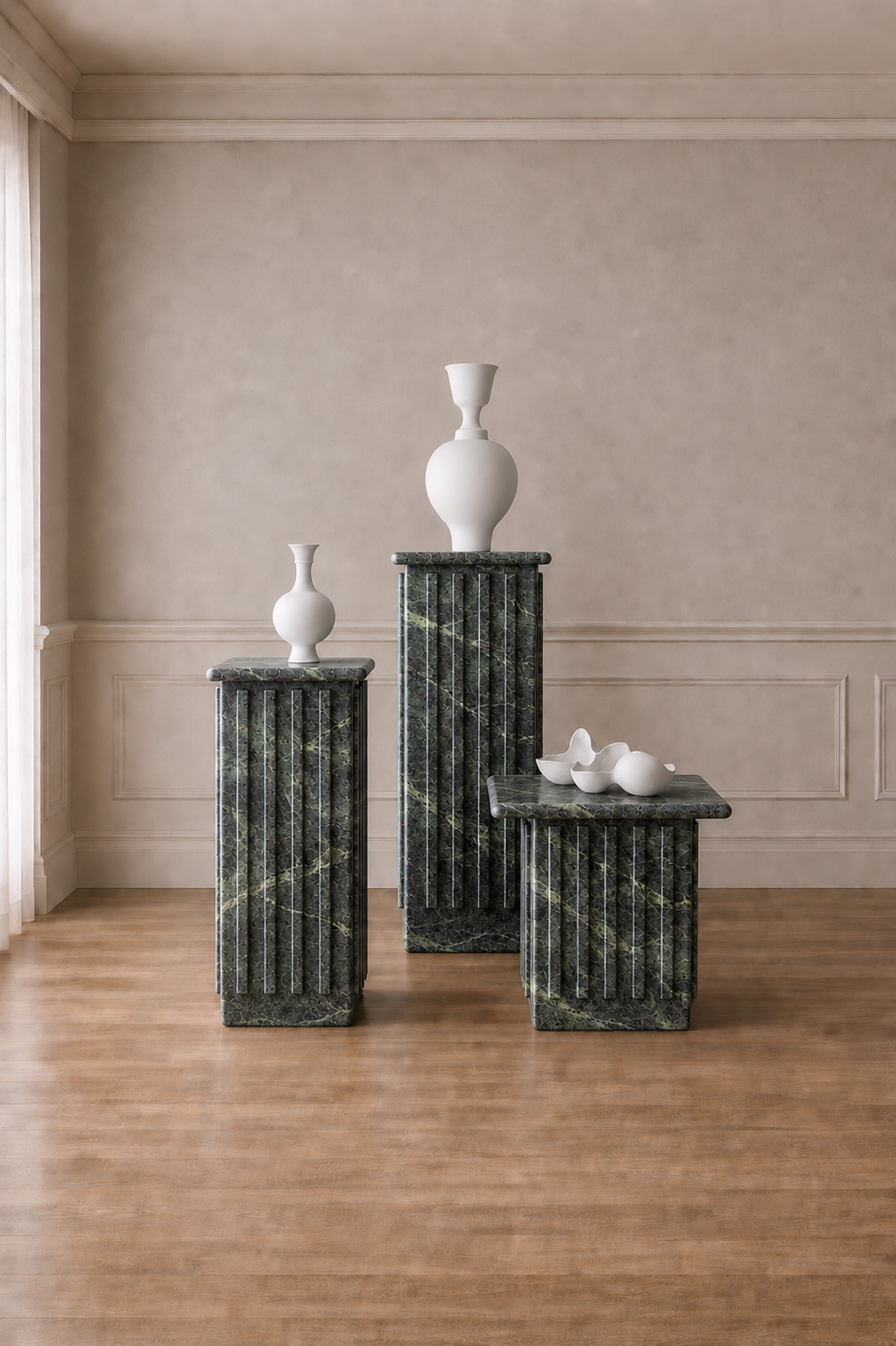 Roman Veil Pedestal Set - View 1