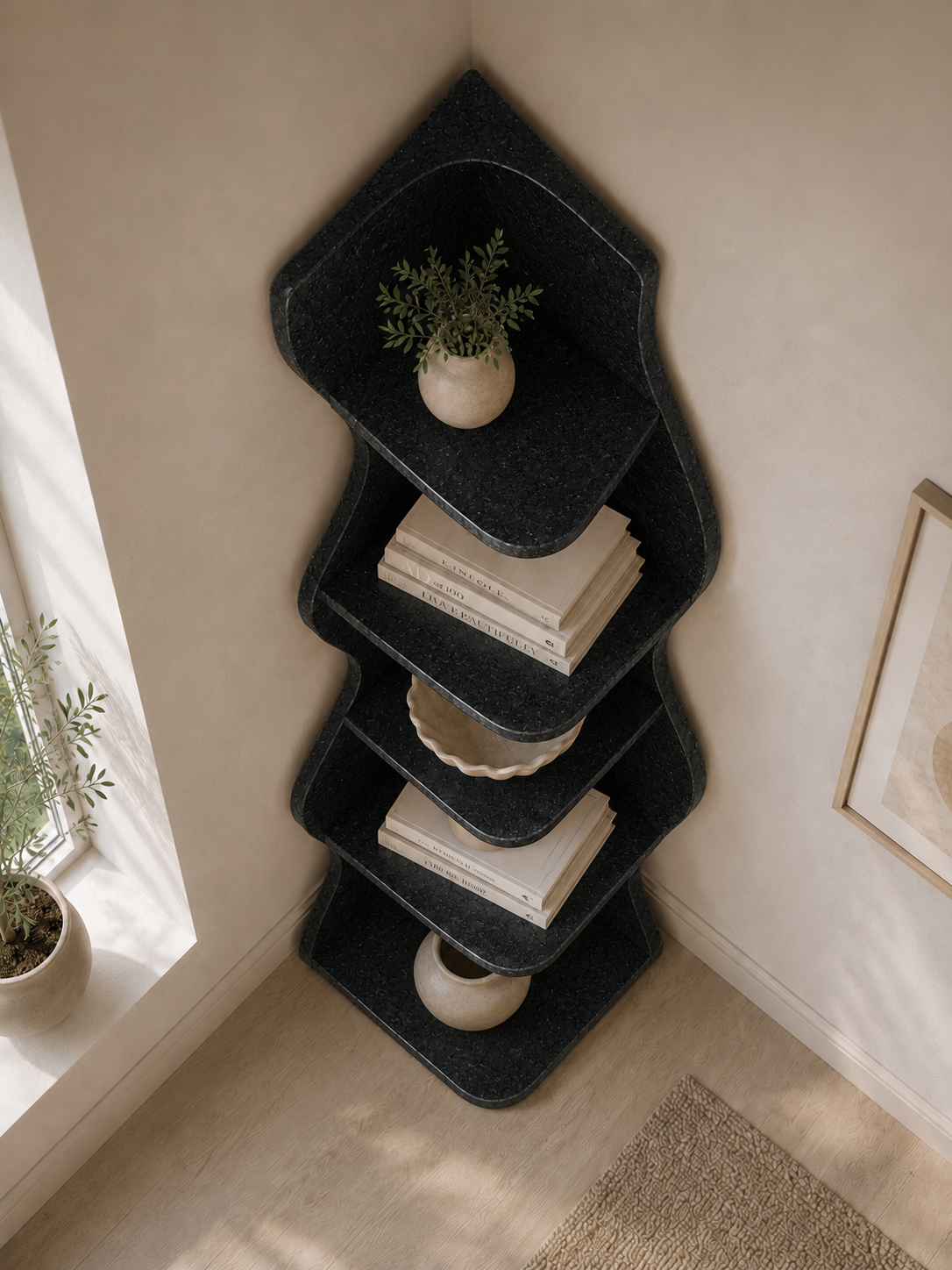 Velora Flow Shelf - Granito Altissimo