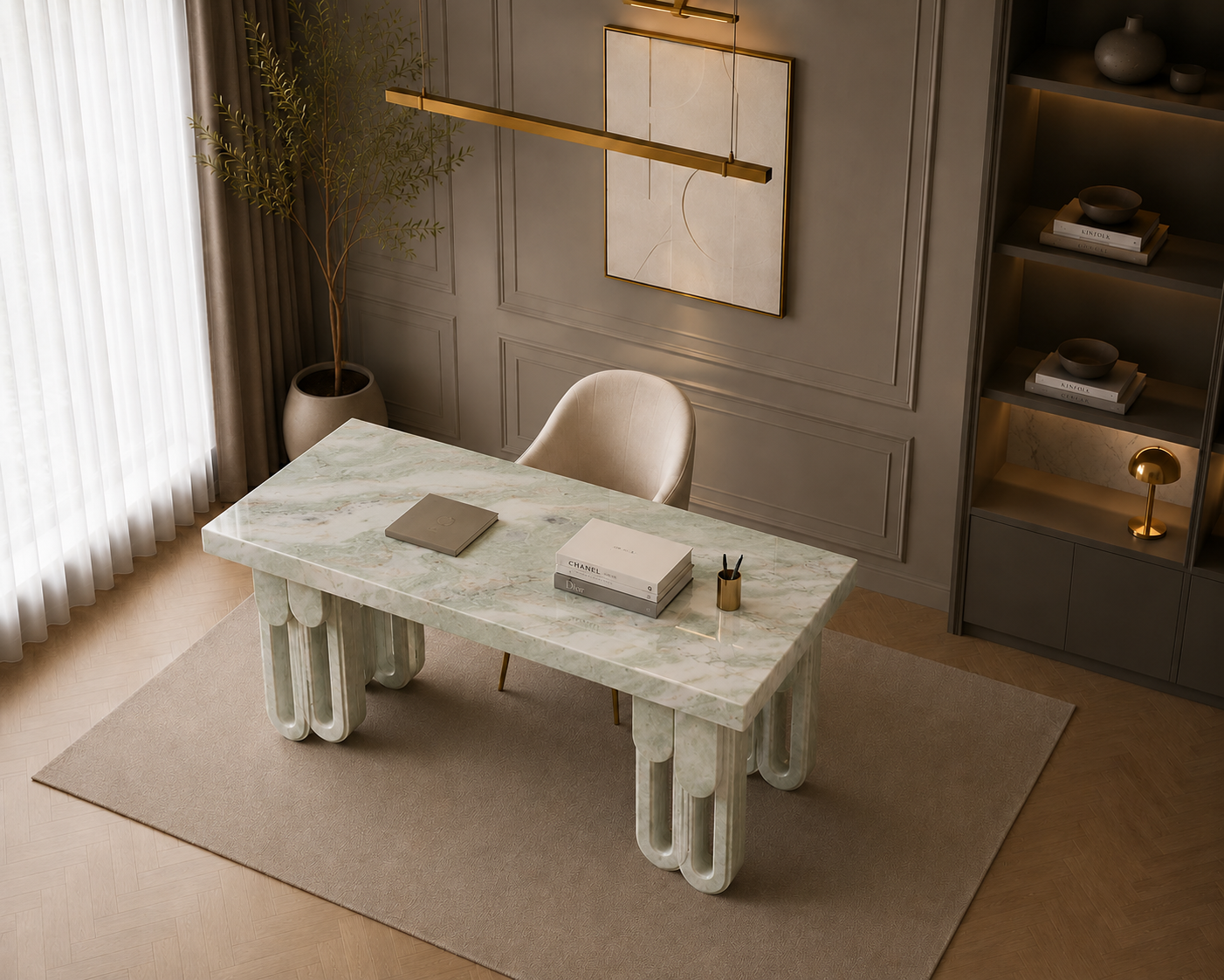 Aureline Sculptural Desk - View 2