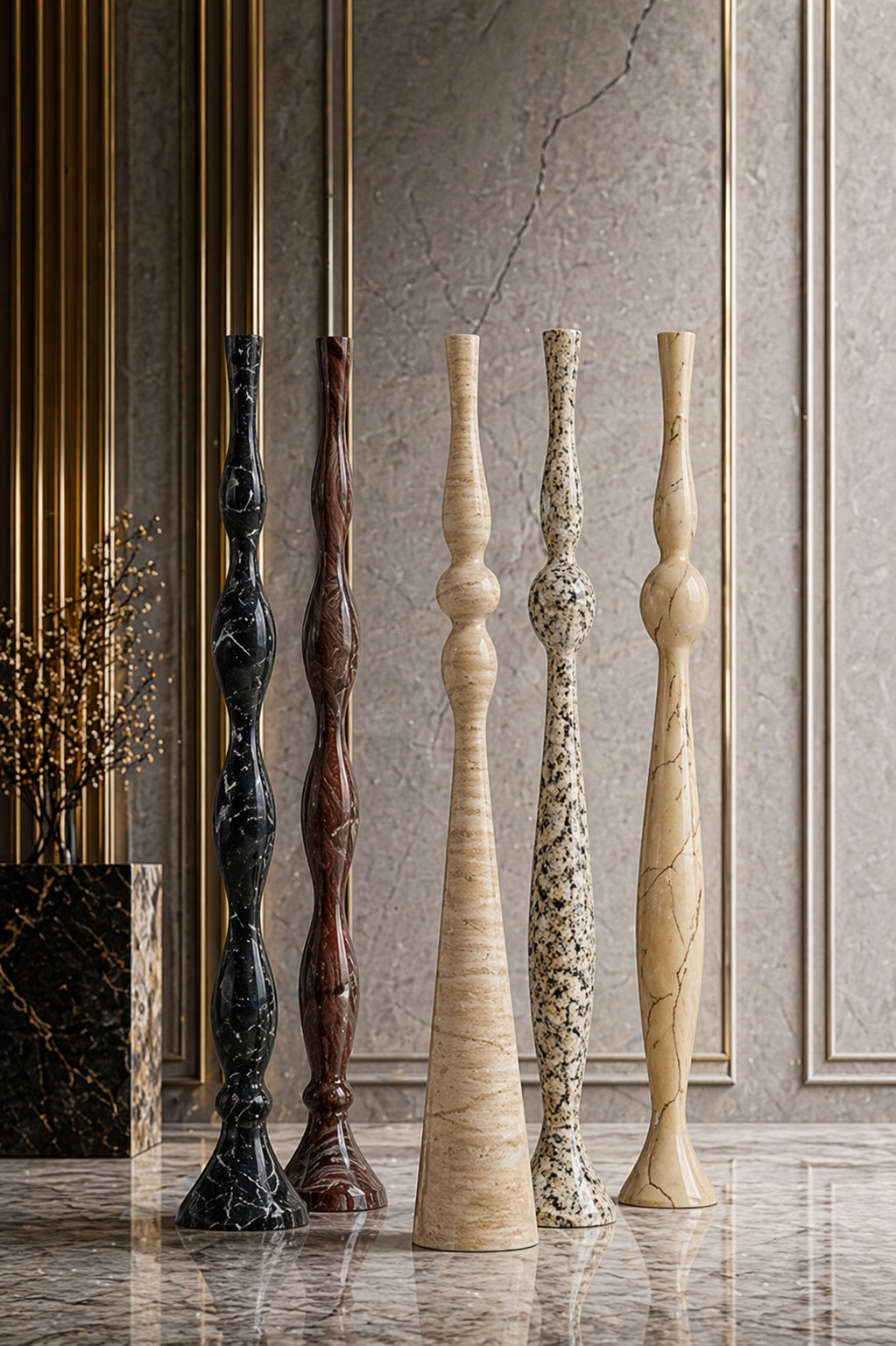 Ivory Spire Sculpture Set - View 3