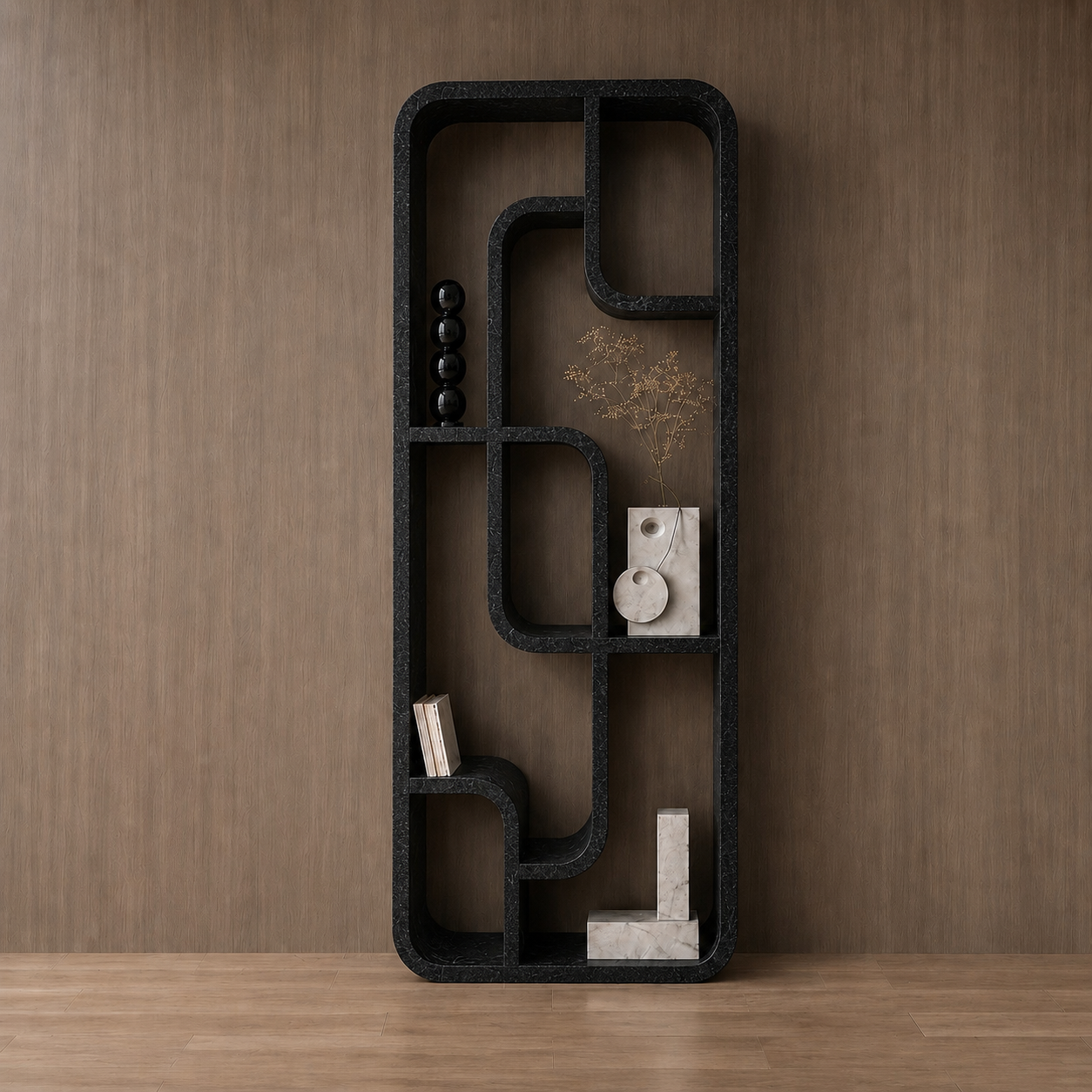 Noir Path Bookshelf - Granito Altissimo