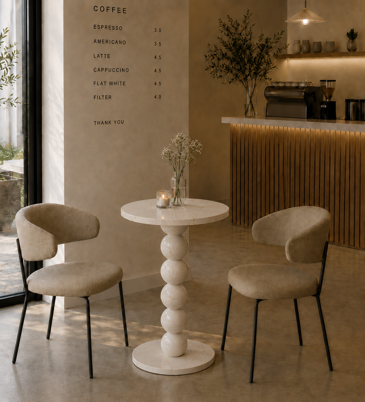 Sphere Column Bistro Table - View 1