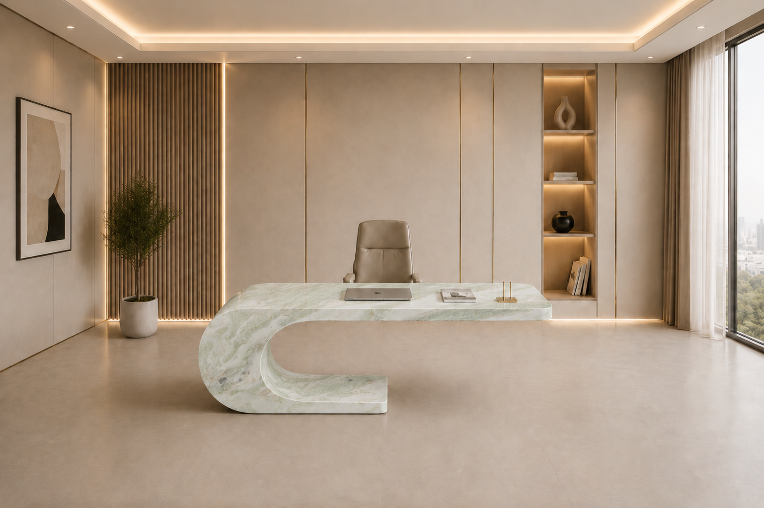 Cantilever Loop Desk