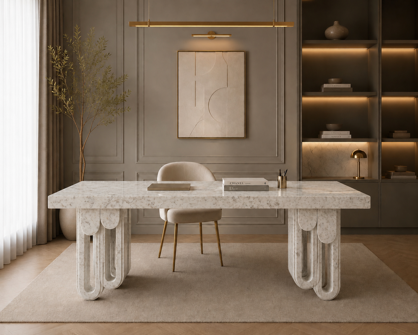 Aureline Sculptural Desk