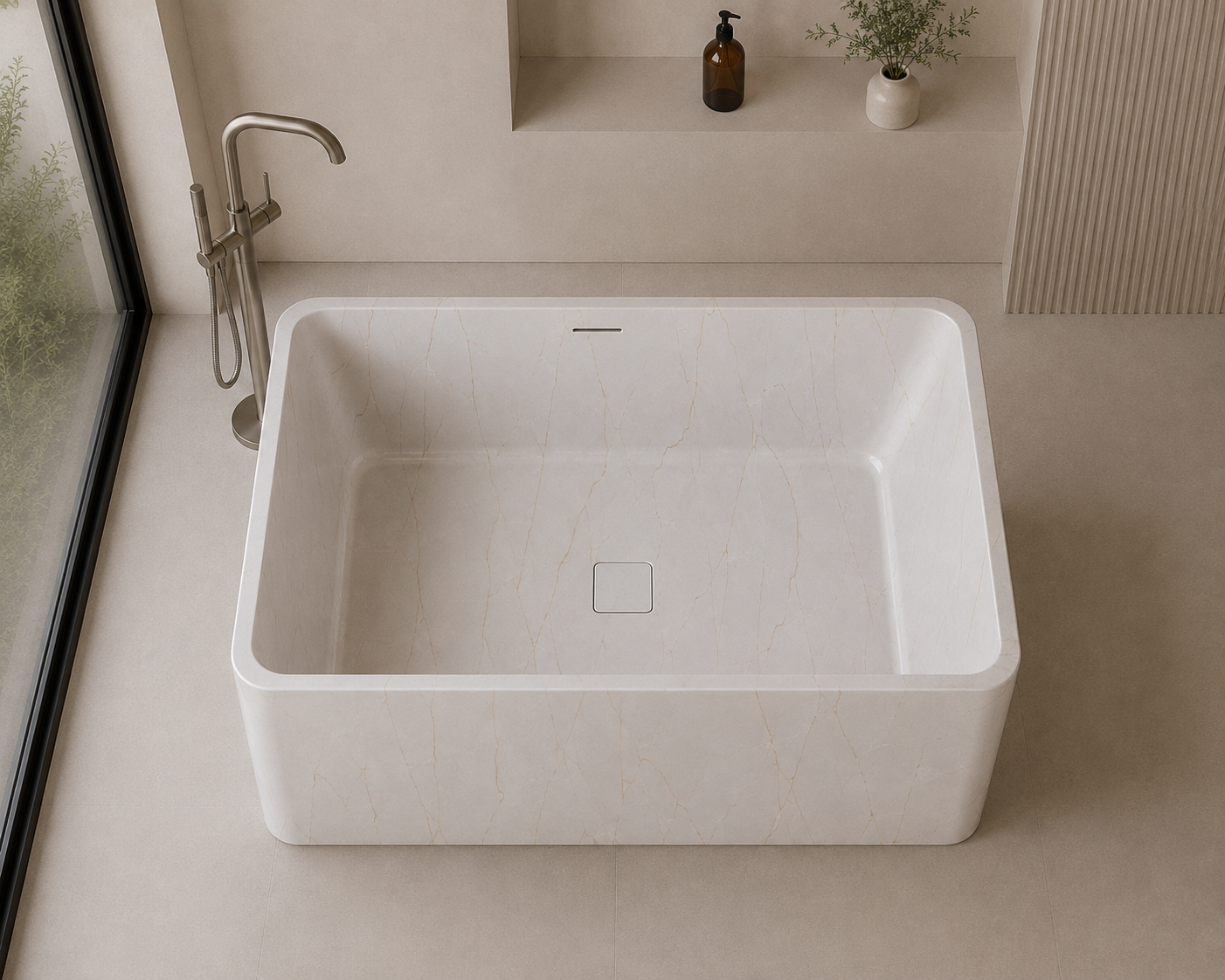 Monterra Stone Bath - Botticino Oro
