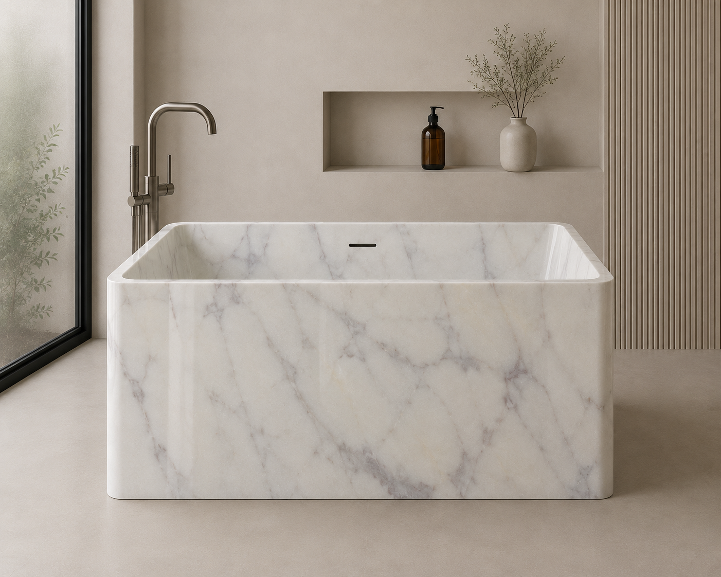 Monterra Stone Bath - Glacier Silk