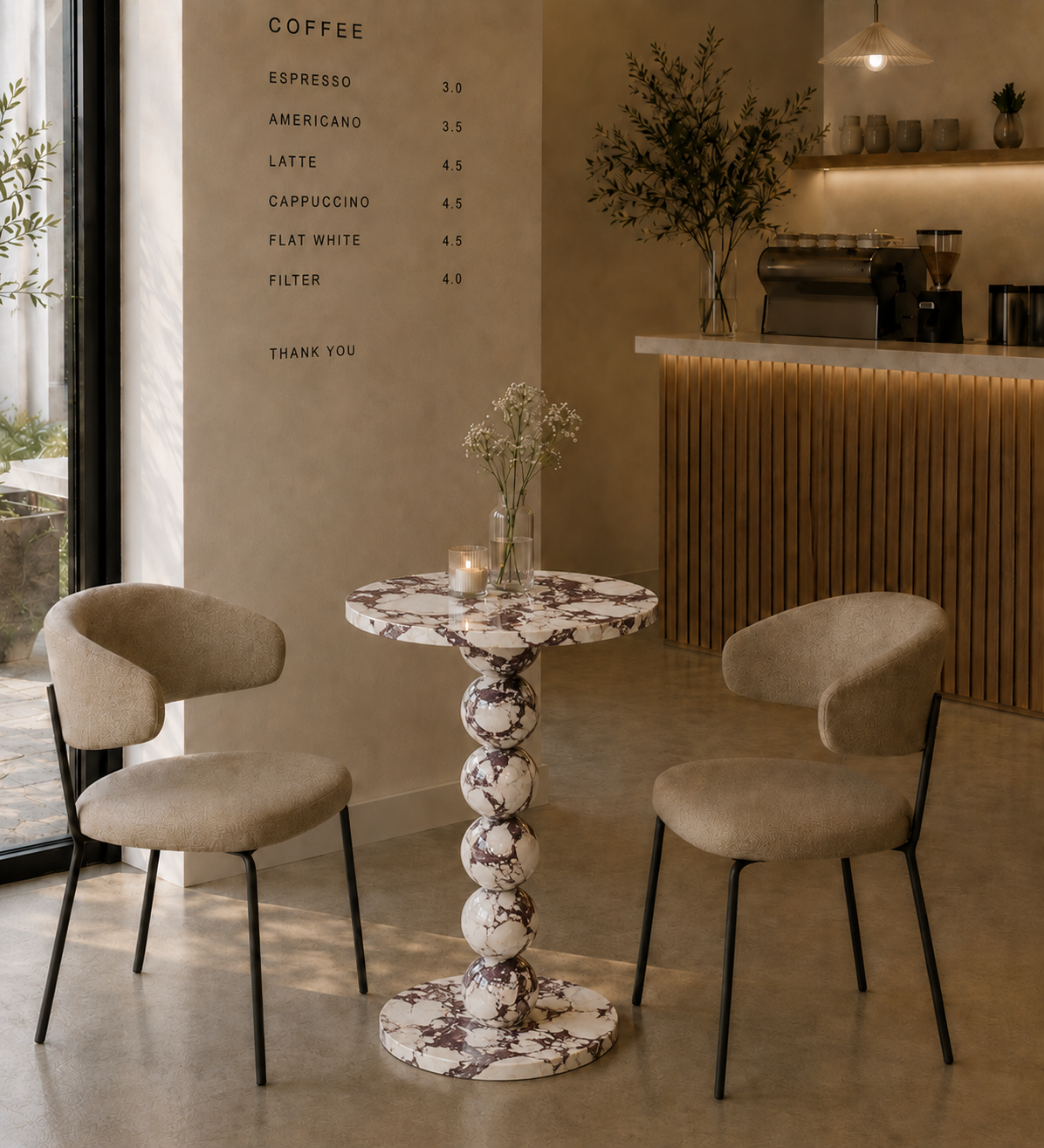 Sphere Column Bistro Table - View 1