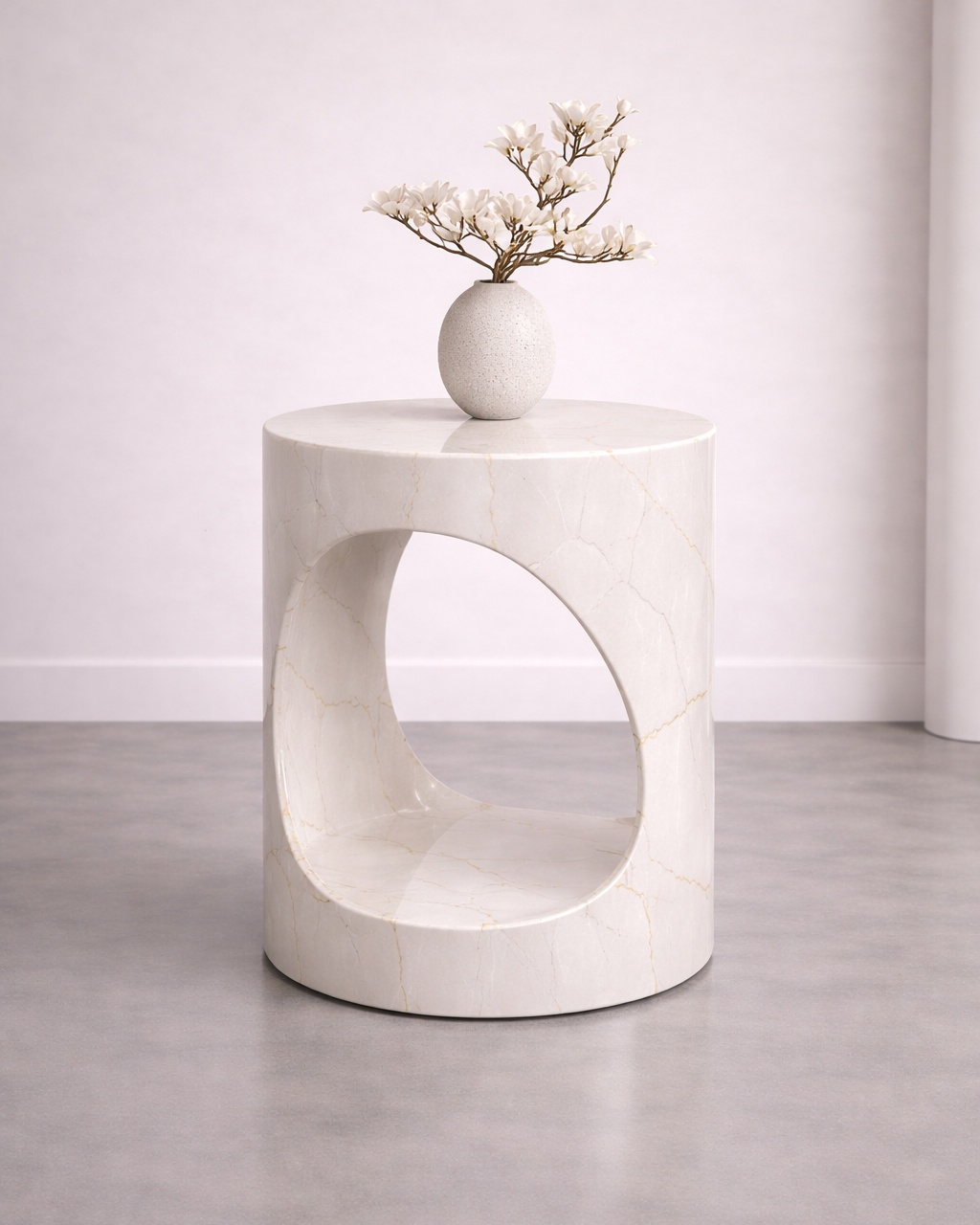 Portico Side Table - Botticino Oro
