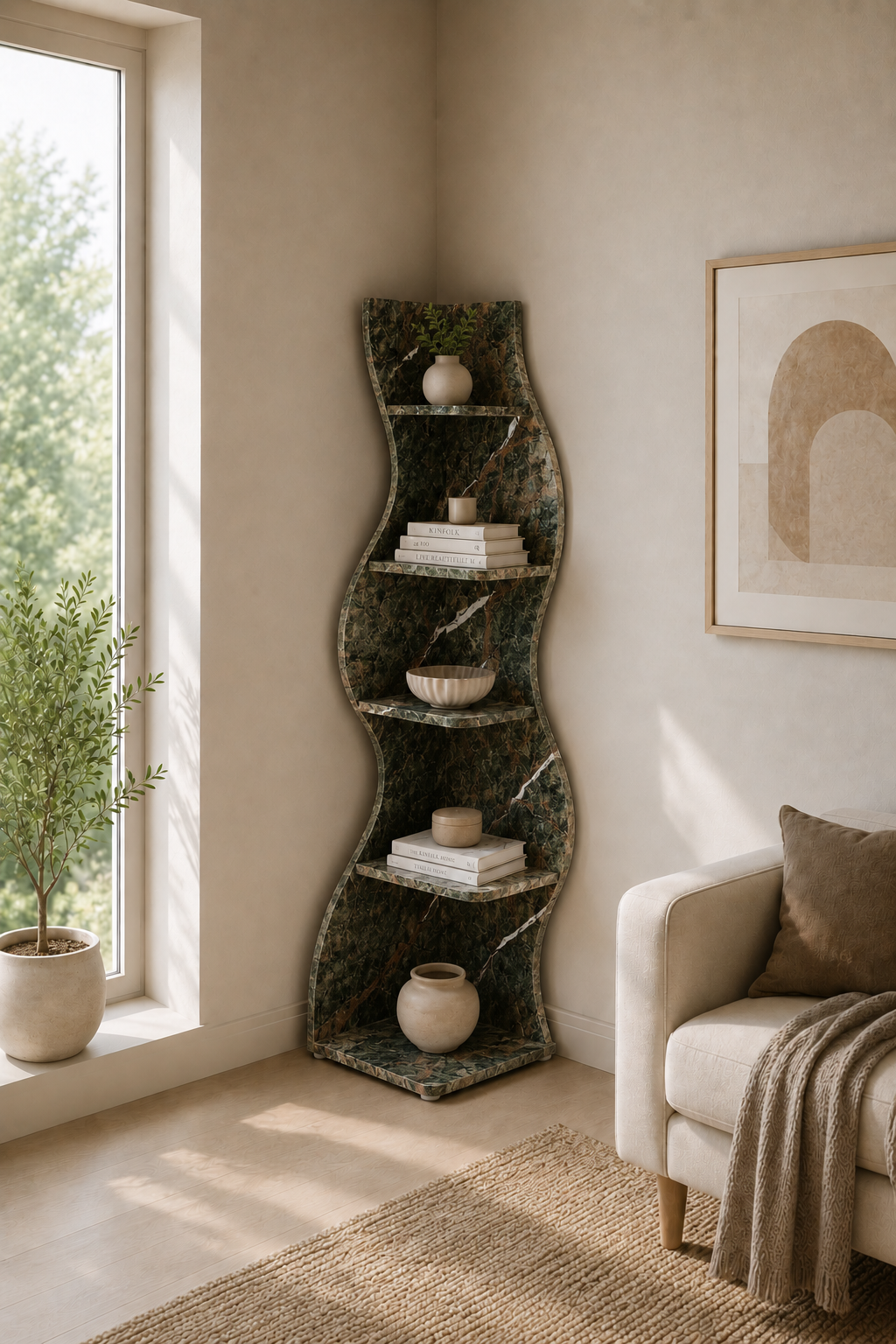 Velora Flow Shelf - Bidasaro green