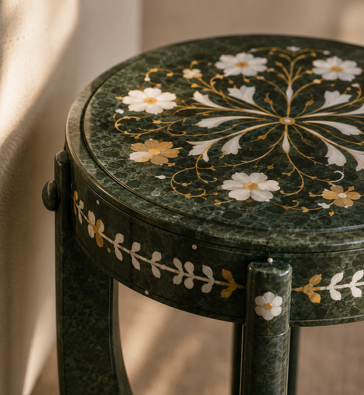 Ivory Bloom Side Table - View 3