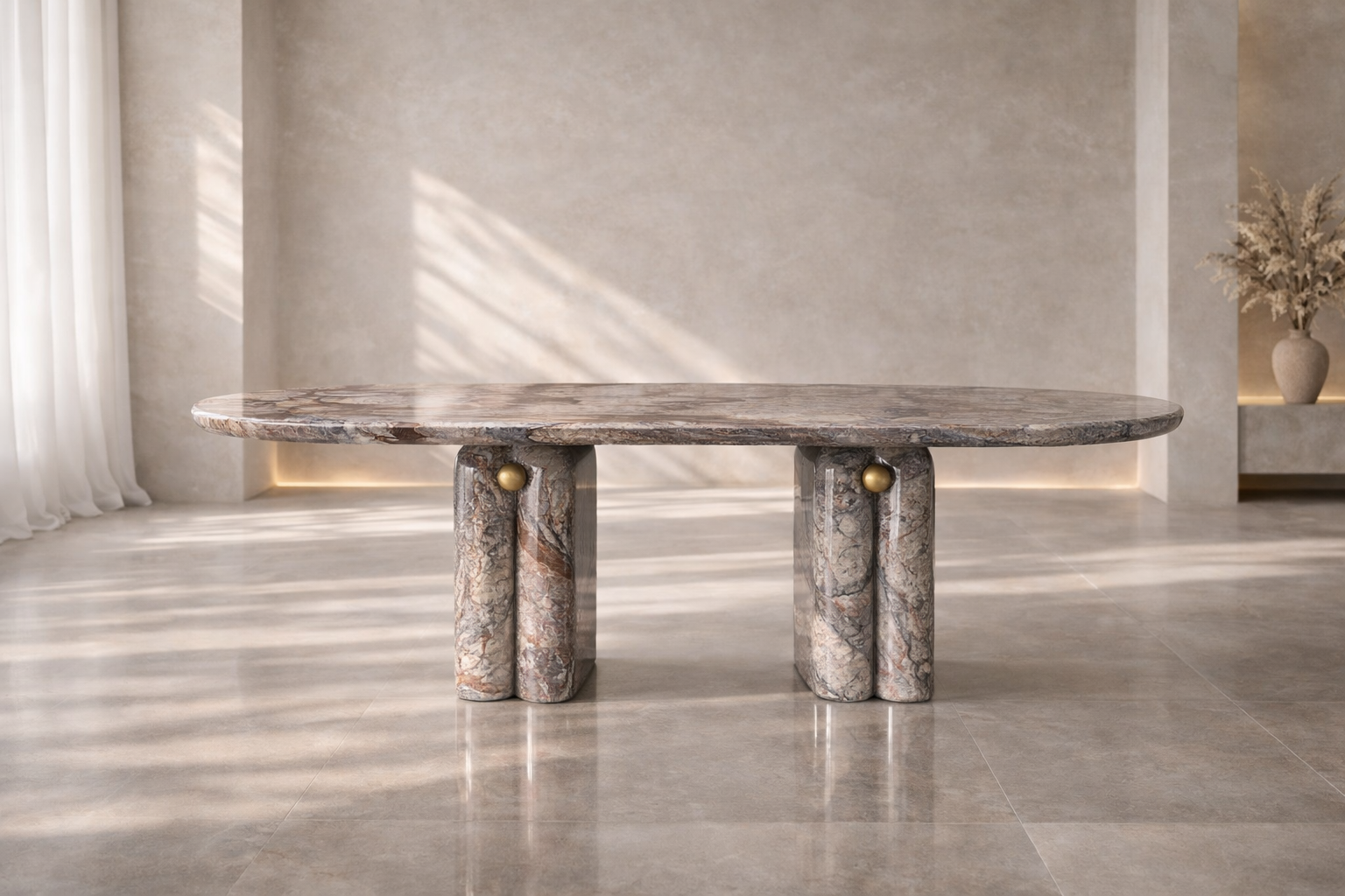 Canyon Arch Marble Table - View 1