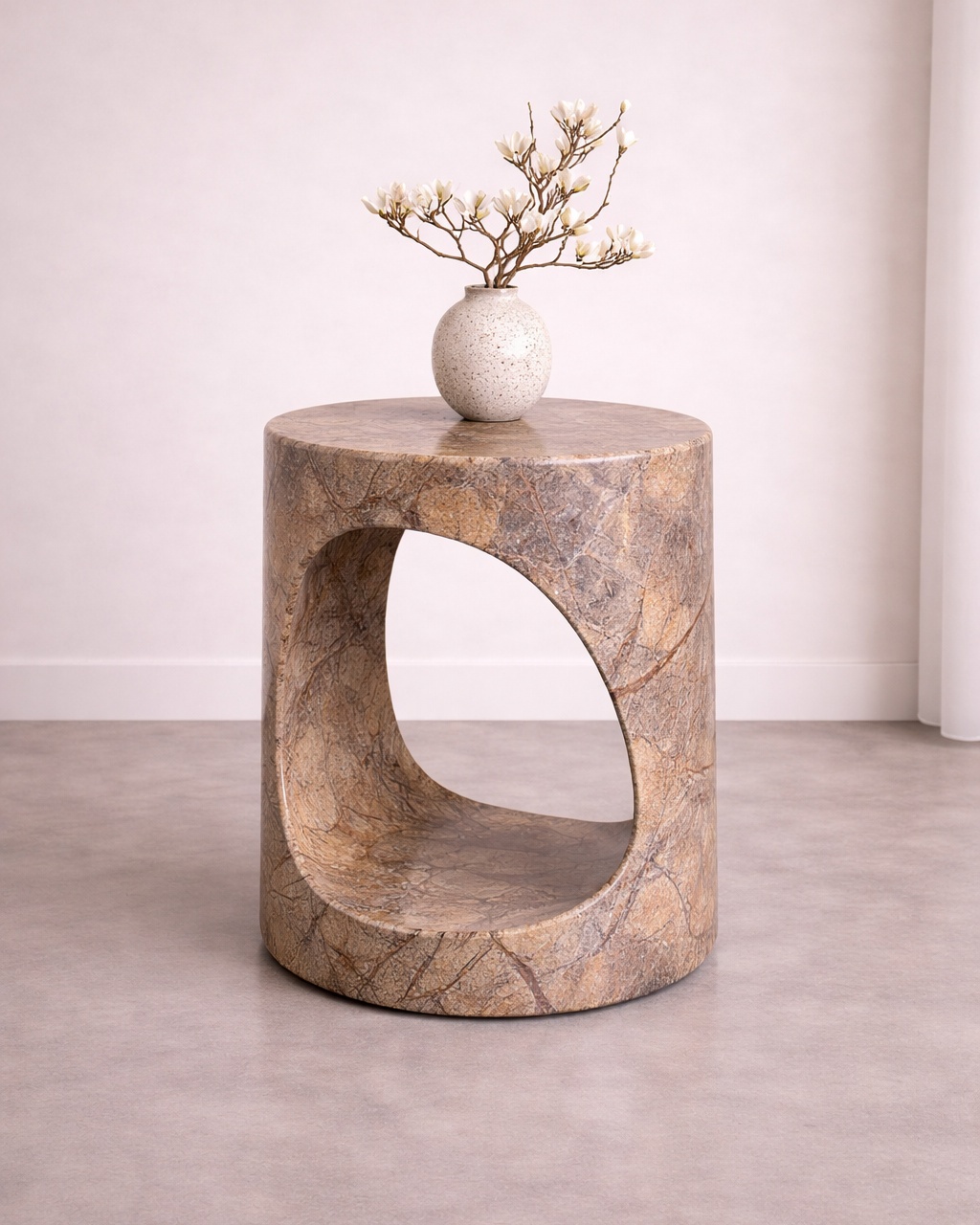 Portico Side Table - Beige brown Aurex