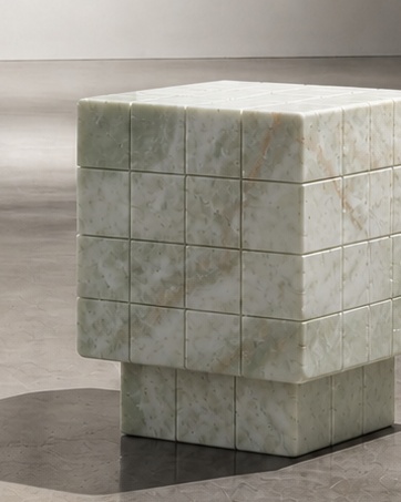 Cubrixa Side Table - Verdelume Onyxo