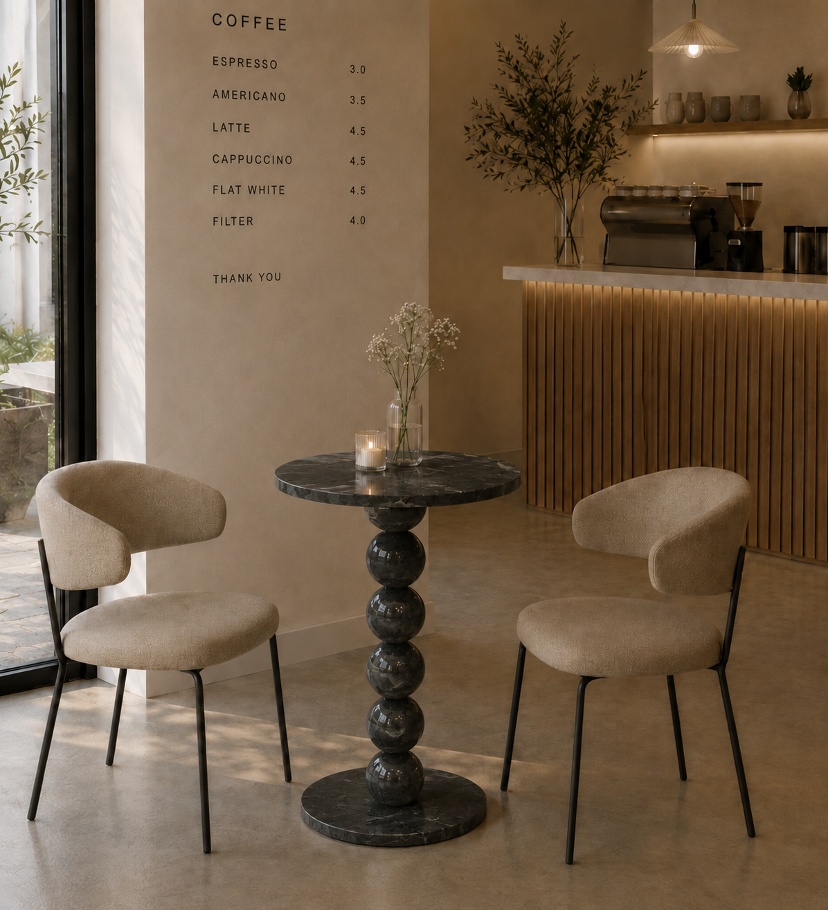 Sphere Column Bistro Table - View 1