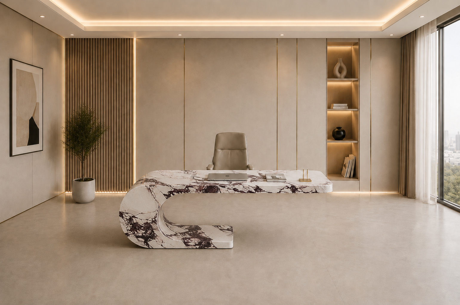 Cantilever Loop Desk