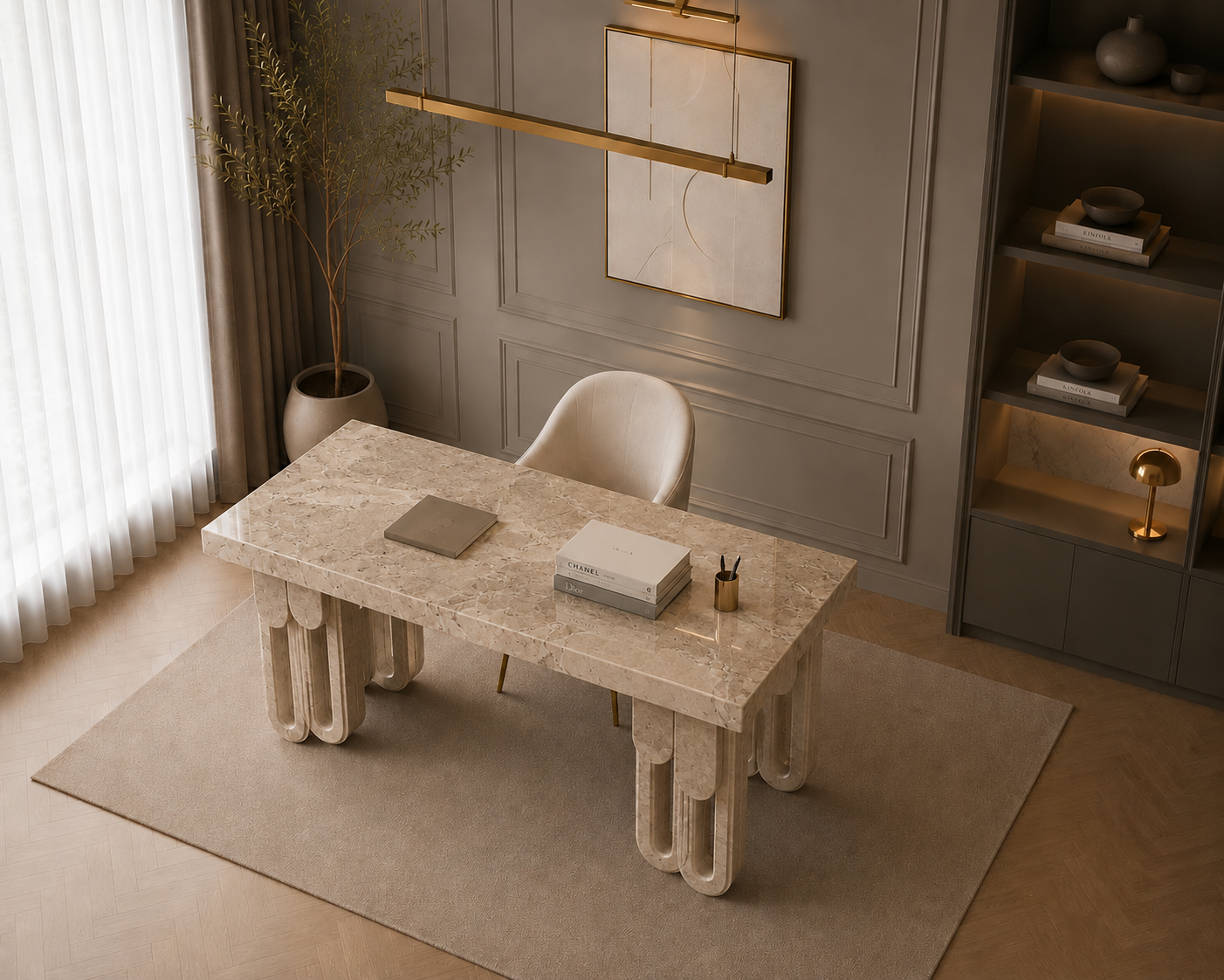 Aureline Sculptural Desk - View 2