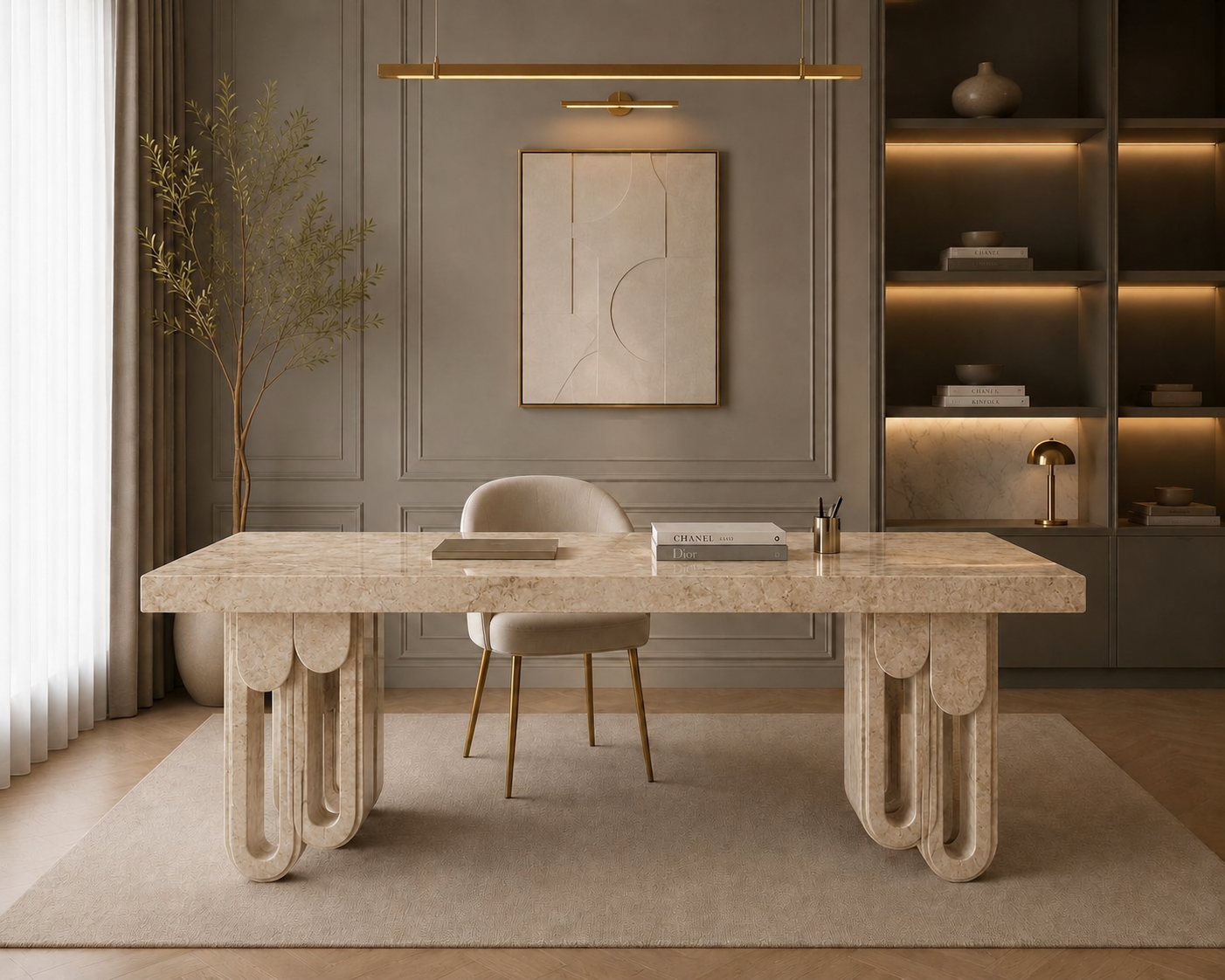 Aureline Sculptural Desk