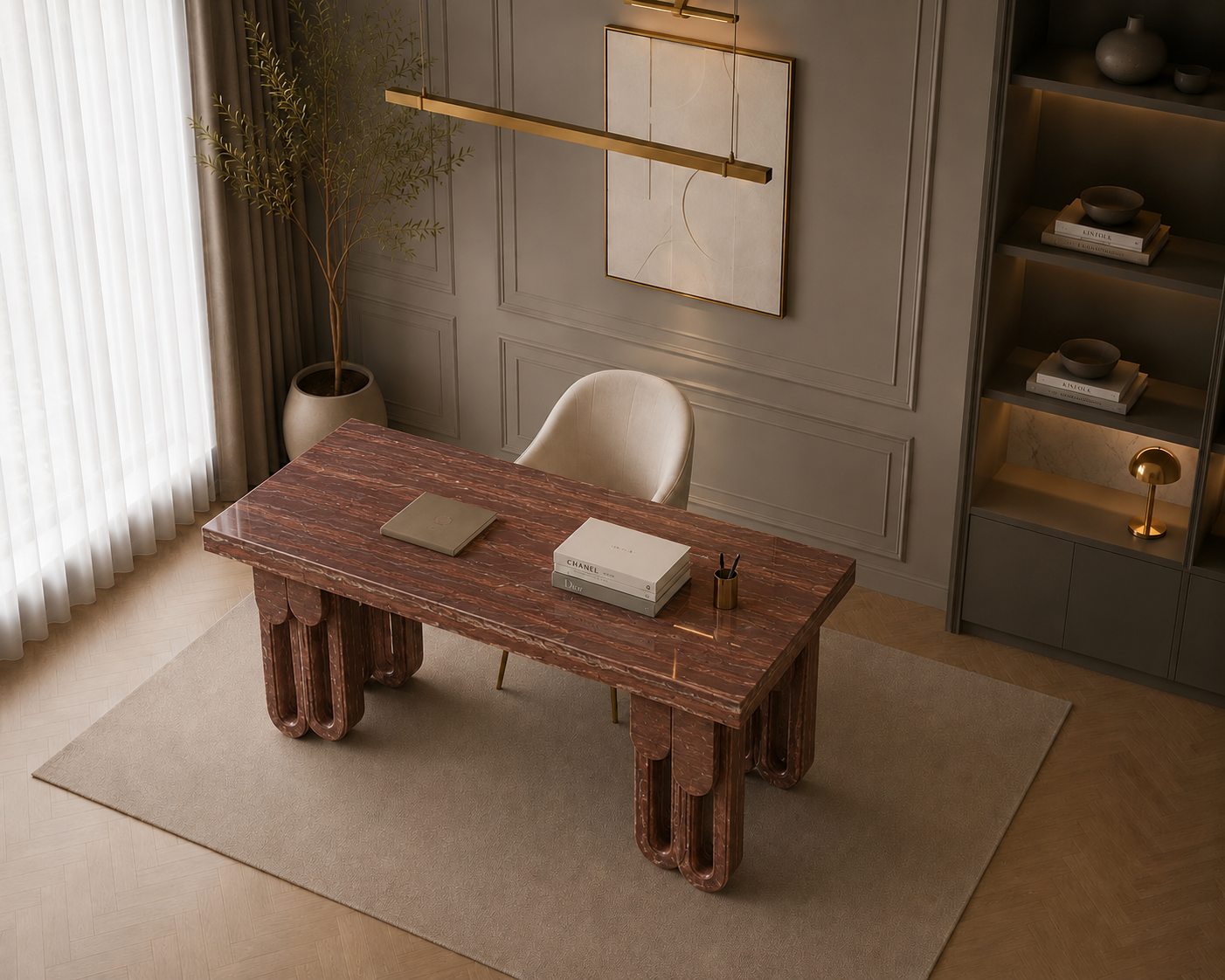 Aureline Sculptural Desk - View 2