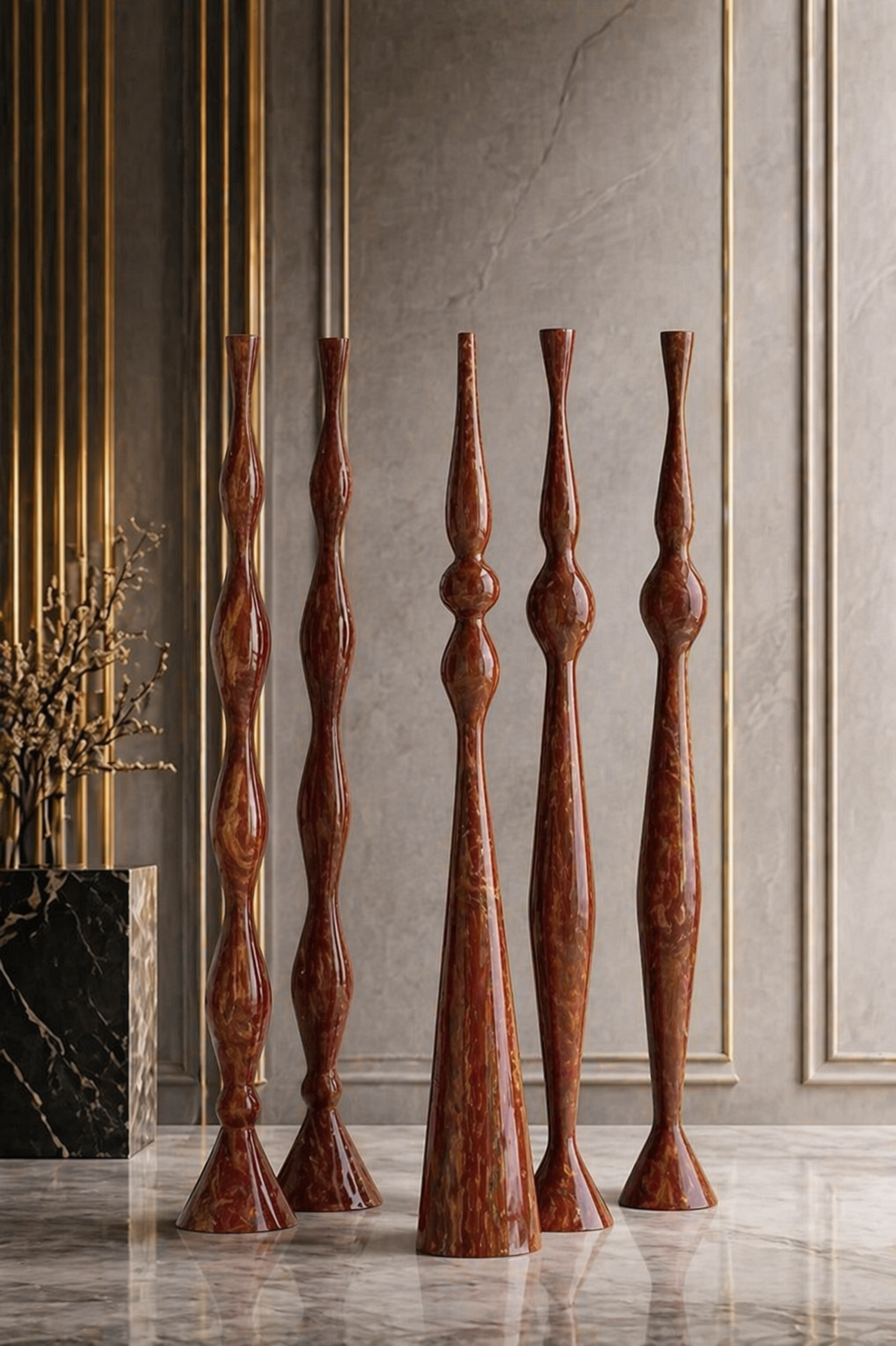 Ivory Spire Sculpture Set