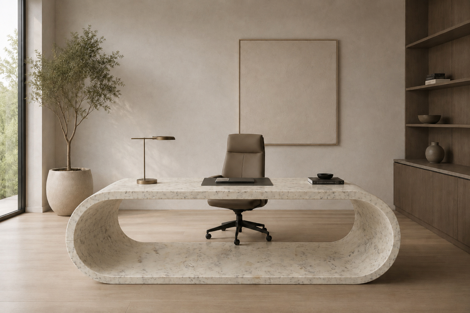 Elysian Curve Desk - Oro Bansarino