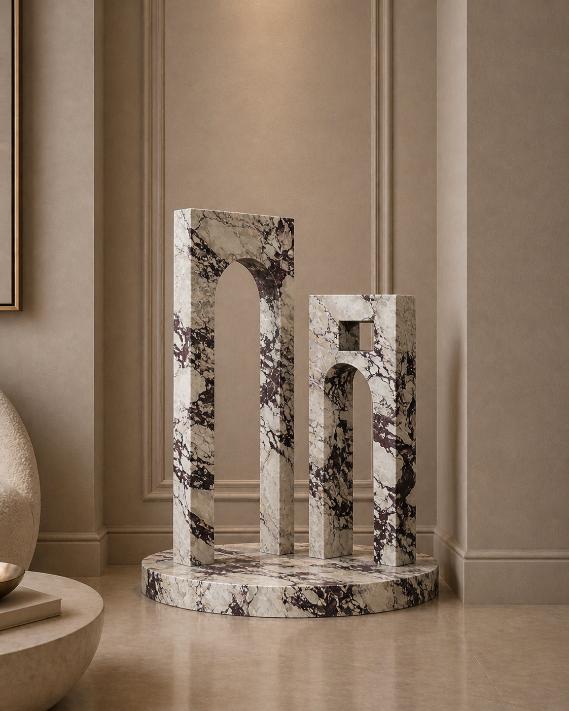 Marble Gate Duo - Calacatta viola