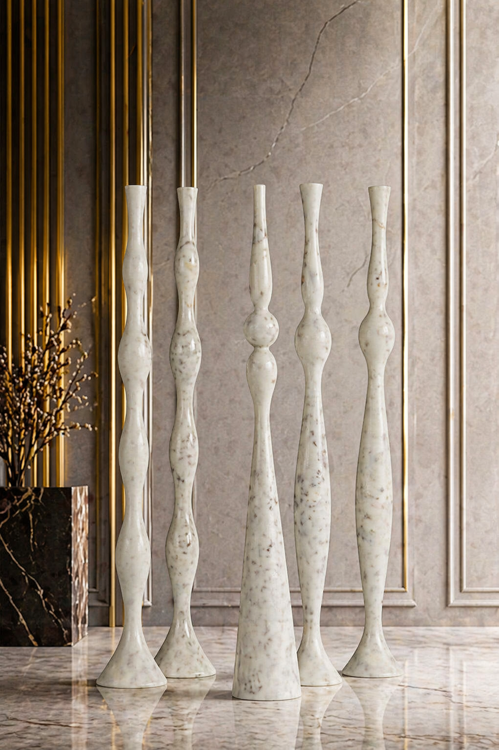Ivory Spire Sculpture Set - View 1