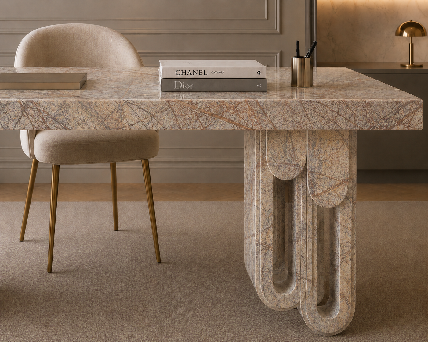 Aureline Sculptural Desk - View 3