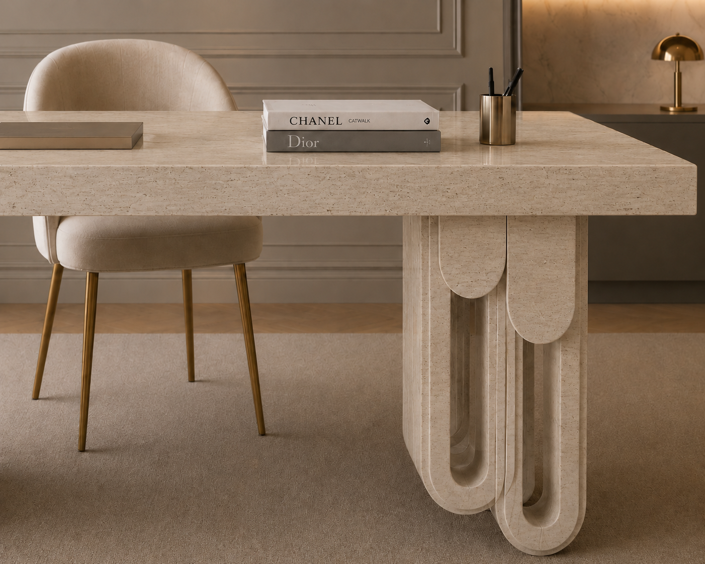 Aureline Sculptural Desk - View 3
