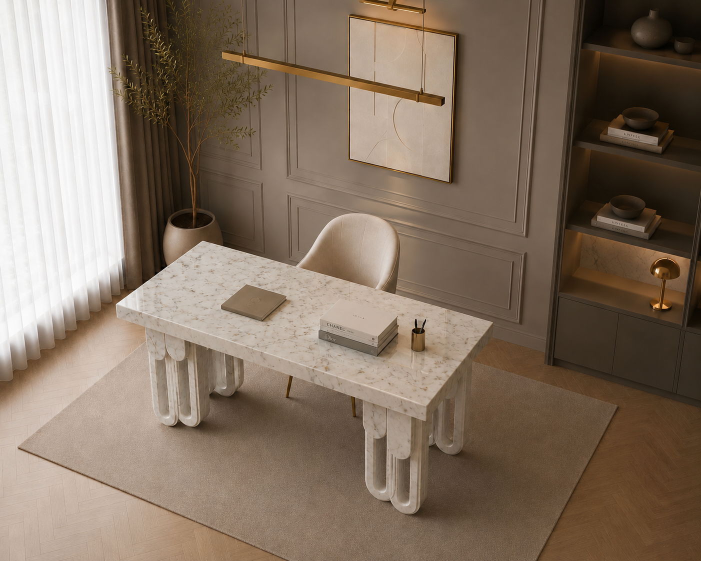 Aureline Sculptural Desk - View 2