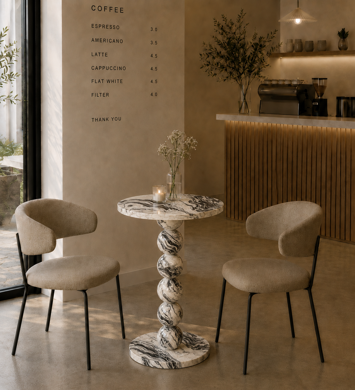 Sphere Column Bistro Table