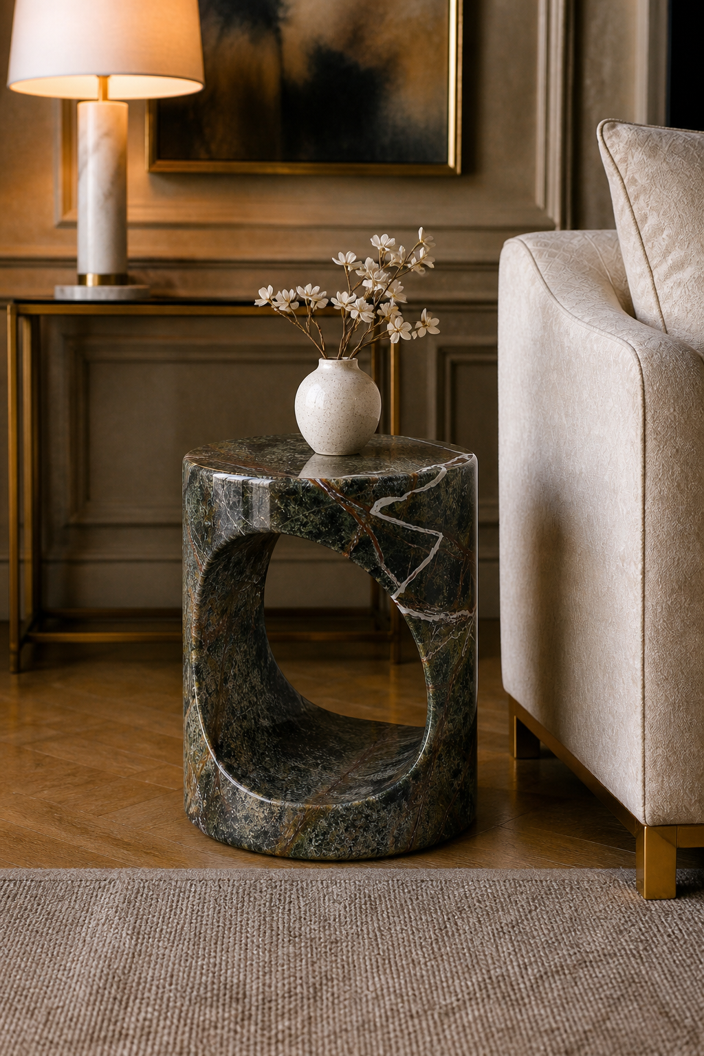 Portico Side Table - Bidasaro green