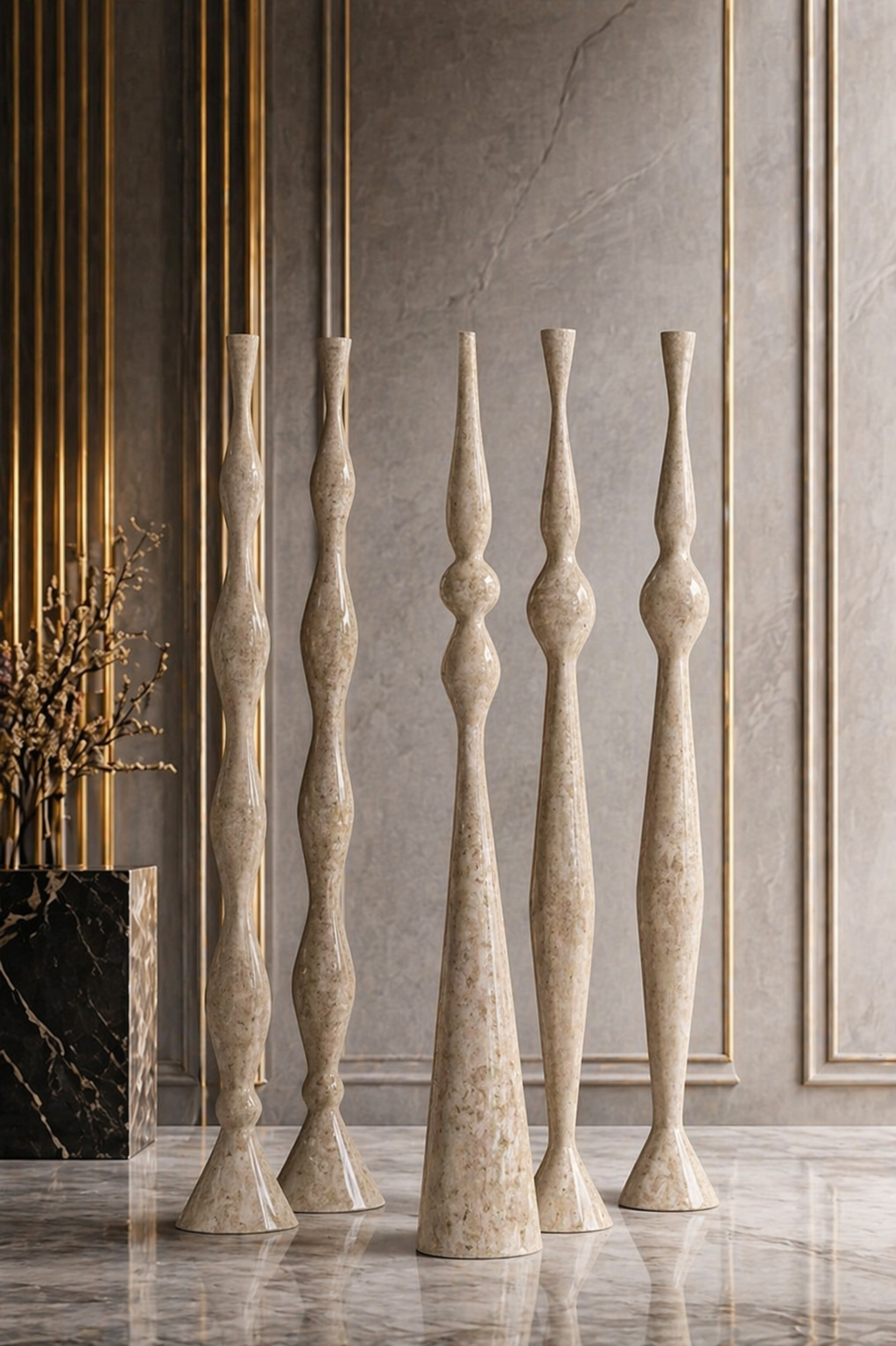 Ivory Spire Sculpture Set