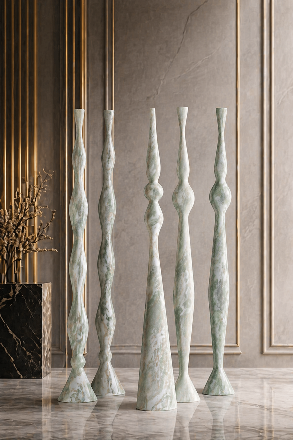 Ivory Spire Sculpture Set