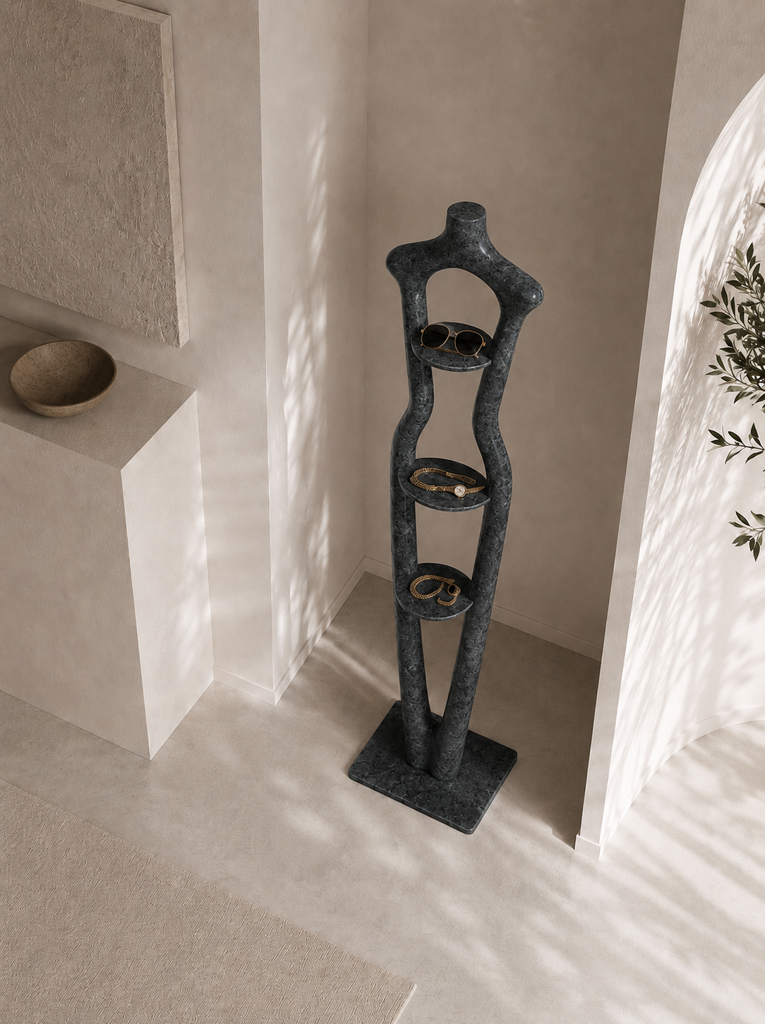 Silhouette Luxe Shelf - Black valeriano