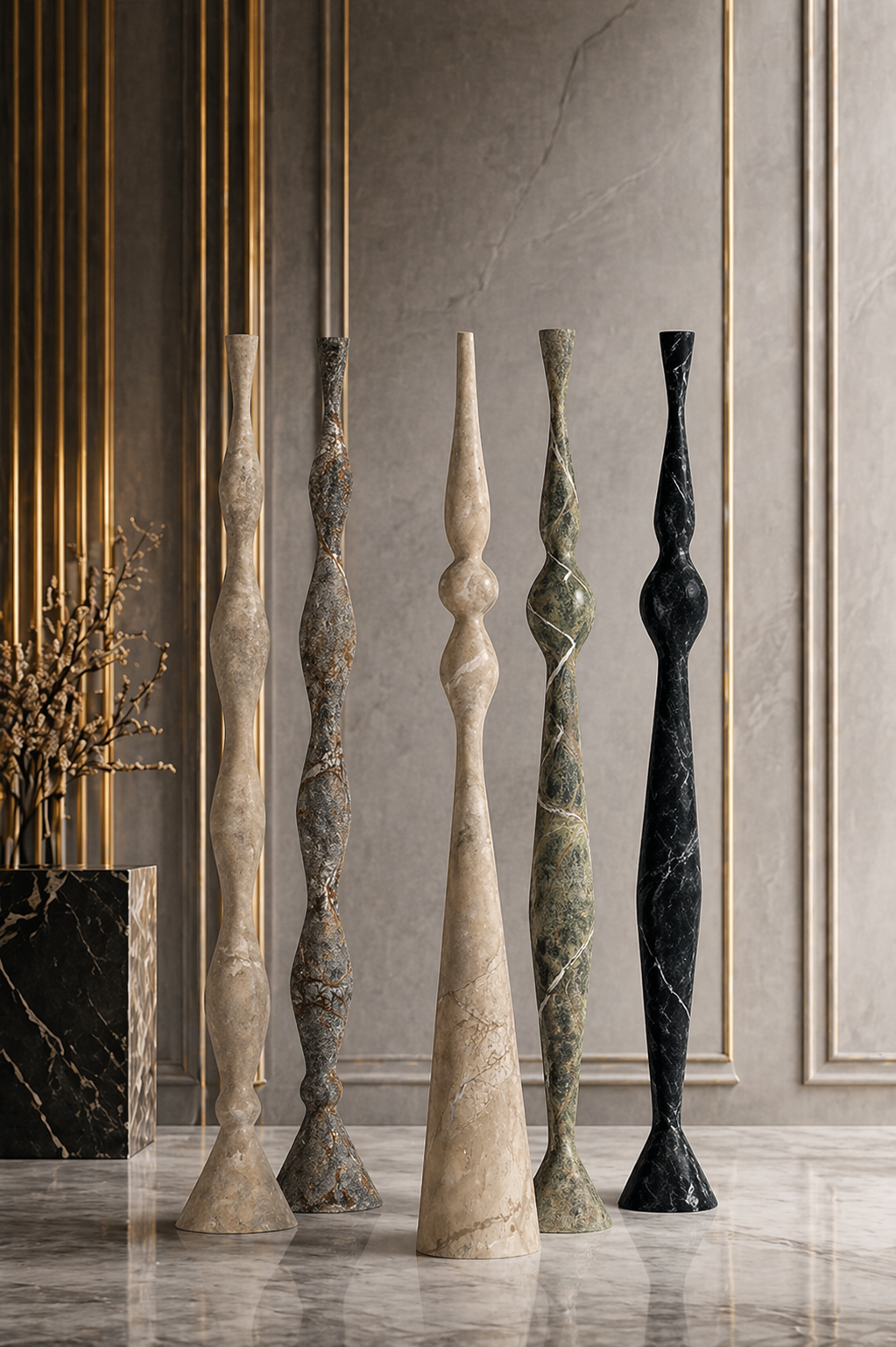 Ivory Spire Sculpture Set - View 2