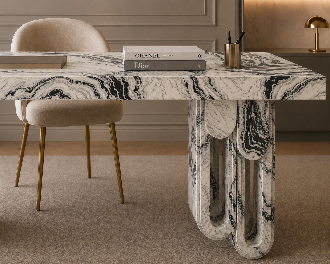 Aureline Sculptural Desk - View 3