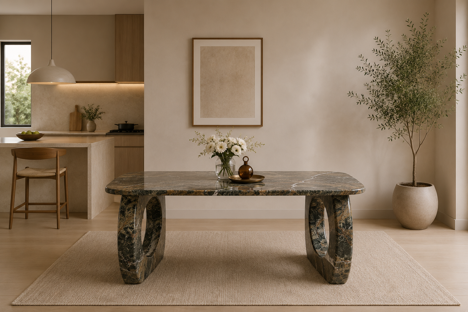 Aurelia Arch Dining Table - Bidasaro green