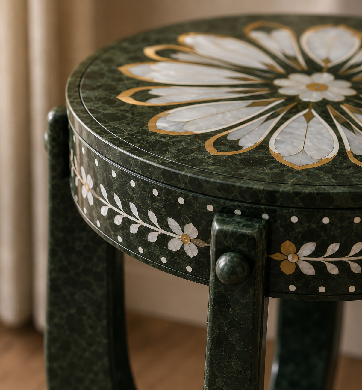 Ivory Bloom Side Table - View 3