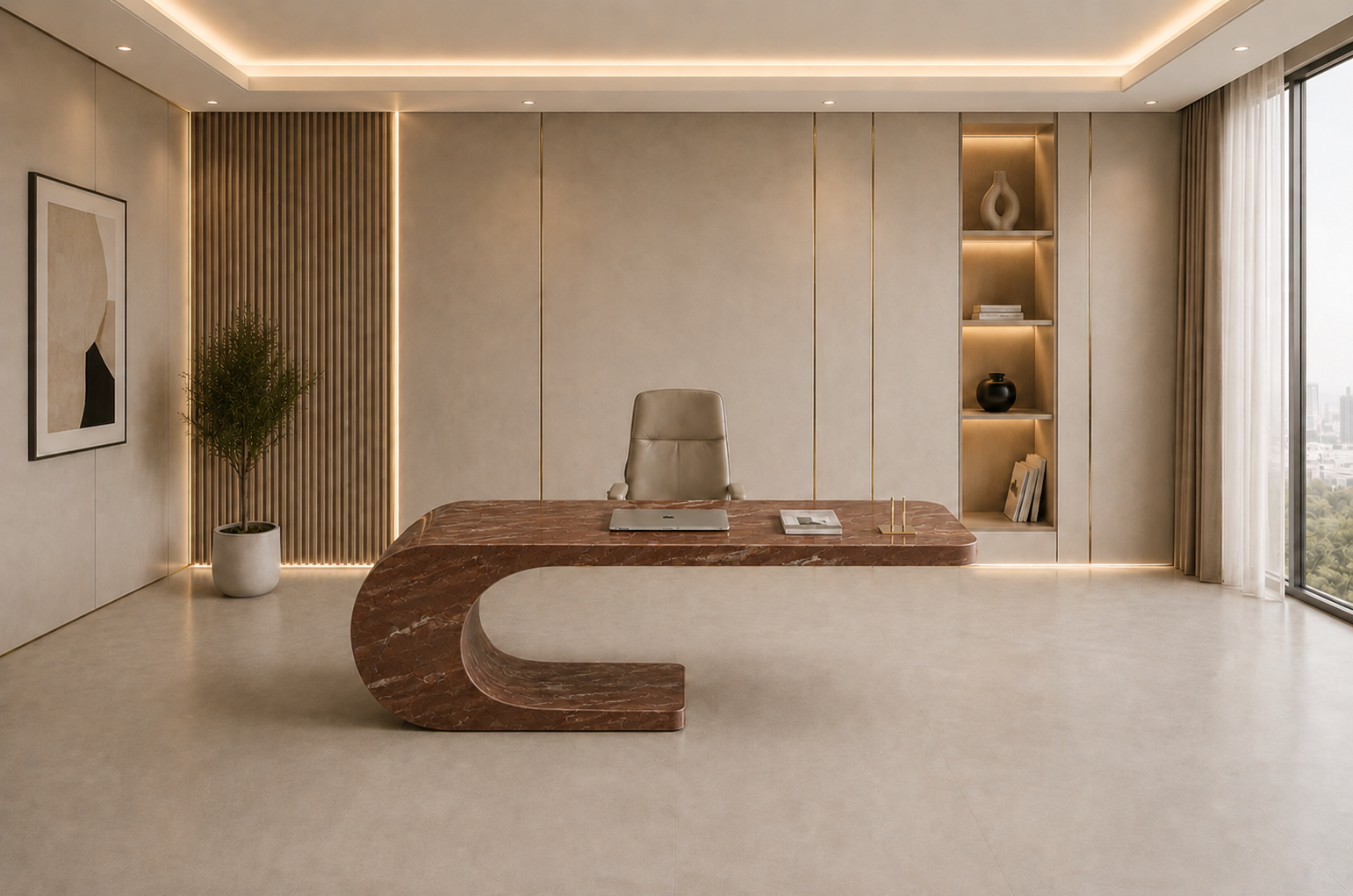 Cantilever Loop Desk