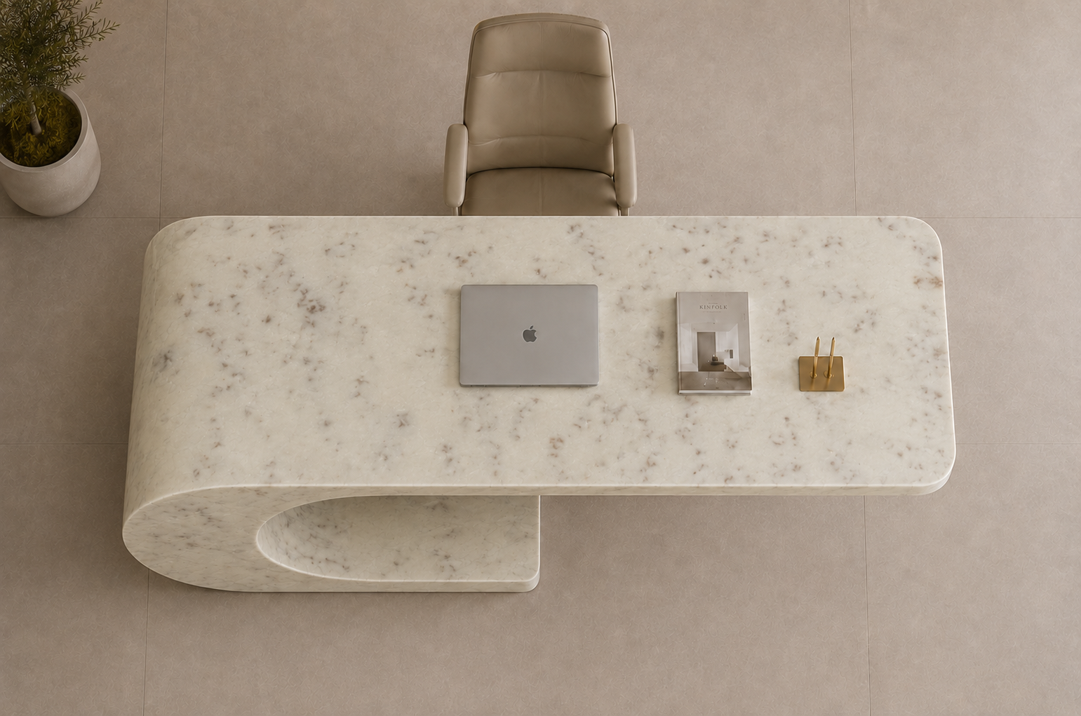 Cantilever Loop Desk - Oro Bansarino